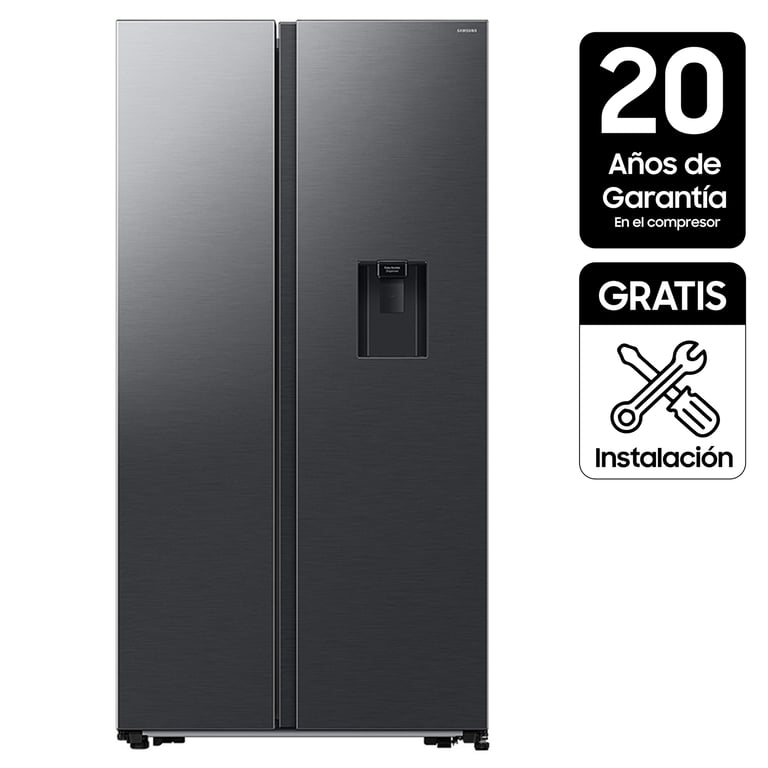 Nevecon Side by Side 578 lt Negro con Inteligencia Artificial RS57DG4100B4CO
