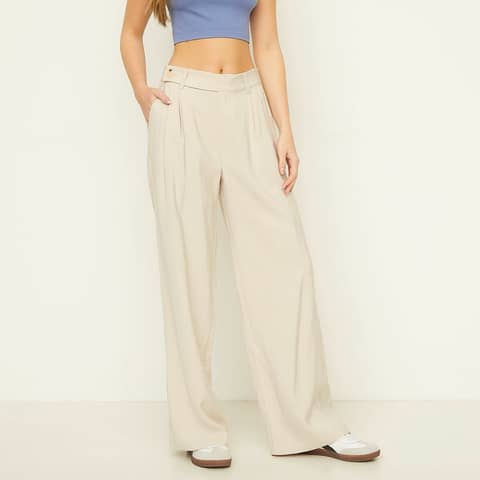 Pantalones beige para mujer