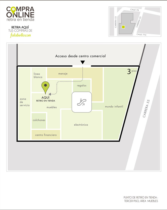 Mapa Falabella Villa Country