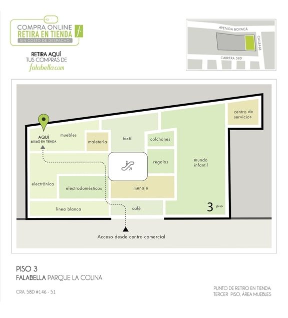 Mapa Falabella Parque La Colina