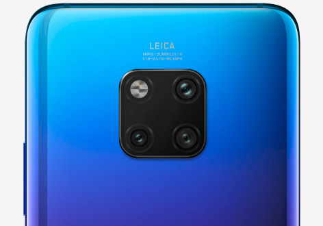 diseño con bordes curvos del mate 20 pro