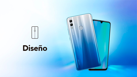 Diseño del Honor 10 Lite