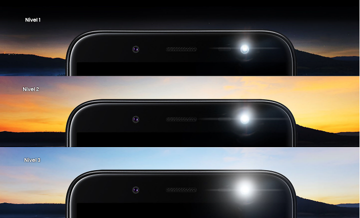 Podrás tener resultados increíbles en tus fotografías gracias a los tres niveles de brillos del flash del Samsung J6