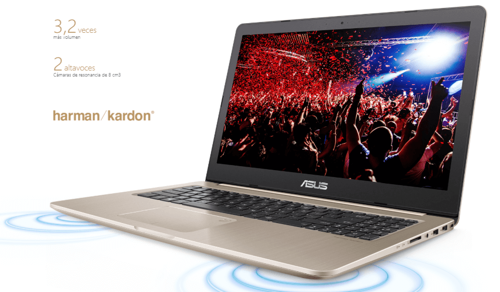 Con la calidad de sonido del Asus VivoBook Pro 15 no vas a perder el detalle de tu música favorita